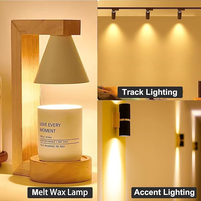 Vinaco 10 Pack Halogen GU10 120V 50W Candle Warmer Bulb Dimmable, MR16 GU10 C 120V 50W 2800K Warm White, 50 watt Halogen Light Bulb for Candle Warmer Lamp Replacement, Track Lighting