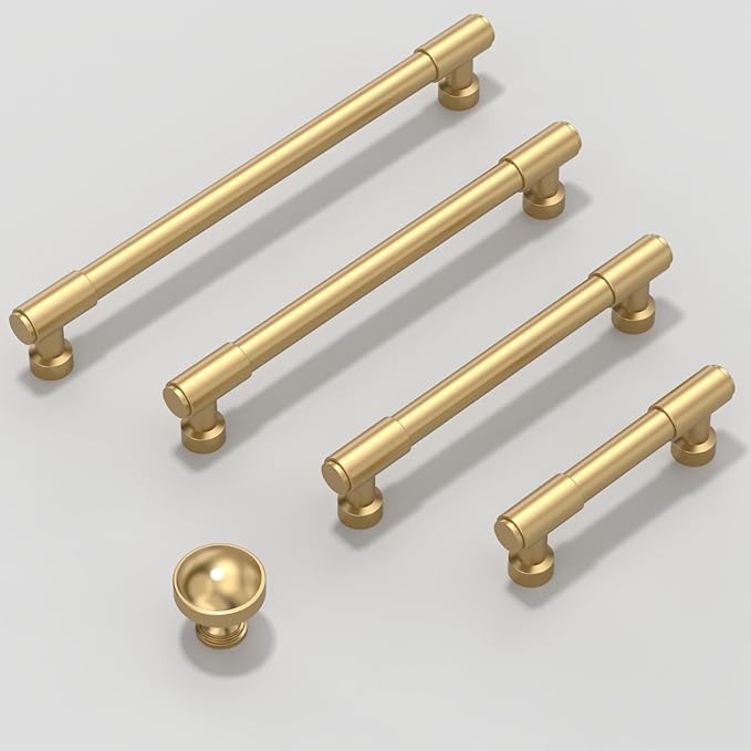 10 Pack Champagne Bronze Cabinet Pulls 3 Inch(76mm) Kitchen Cabinet Handles Cabinet Hardware for Drawer Pulls