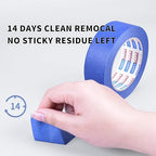 ADHES Blue Painters Tape Blue Tape Painting Tape for Walls,UV Anti,14 Days Clean Remove,1.41nch x 45yard,24Rolls