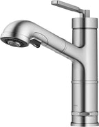 KRAUS Allyn Pull-Out Single Handle Kitchen Faucet in Spot-Free Stainless Steel, KPF-4103SFS
