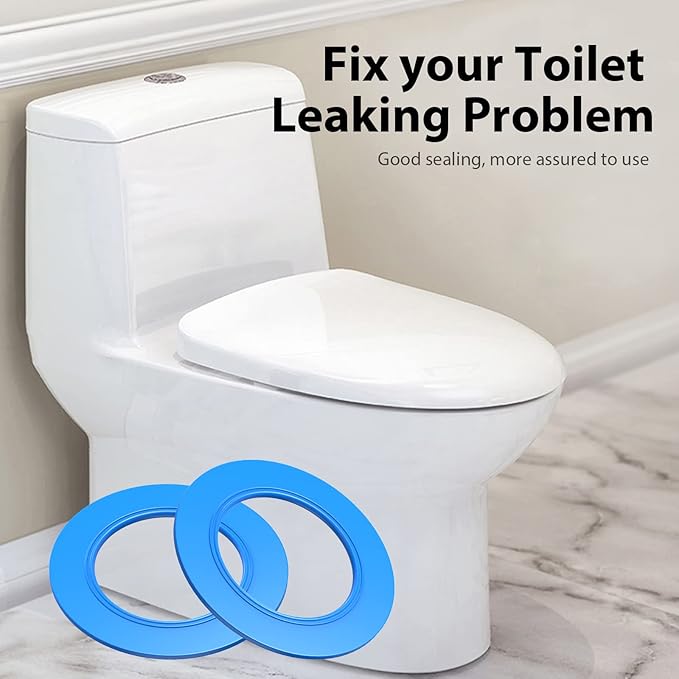 Flush Valve Seal for American Standard and Eljer Toilet, 5 Pack Toilet Parts for 7301111-0070A Upgraded Silicone Material Flush Valve Replacement Kit Gasket Ring for Champion 4 and Eljer Titan 4