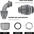 1-1/4 inch Liquid Tight Connector PVC Flexible Conduit Connector, 180 Degree and 90 Degree UL Listed, Non-Metallic Electrical Conduit Fittings 6 Pack(4 pcs 180D/2 pcs 90D)