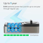 ULTRALOQ Bolt Fingerprint WiFi Smart Lock with Handle Lever Set, Front Door Lock Set, Keyless Entry Deadbolt with Fingerprint, App Remote Control, Keypad, Auto Unlock, 10 Mon. Battery, BHMA Certified