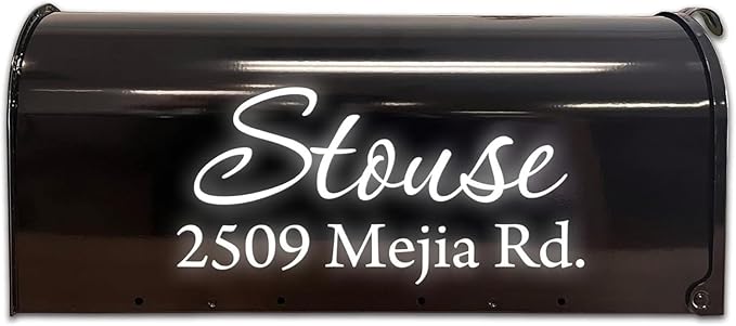 VWAQ Mailbox Decals Personalized Address Labels House Numbers and Vinyl Letters For Outside Custom Lettering Stickers - CMB1 (19 Inch X 9 Inch, Reflective White)
