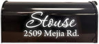 VWAQ Mailbox Decals Personalized Address Labels House Numbers and Vinyl Letters For Outside Custom Lettering Stickers - CMB1 (12 Inch X 6 Inch, Reflective White)