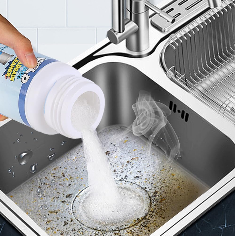 2025 Upgrade Sink Drain Cleaner, Sink and Drains Cleaner, Multi-functional Sink and Drain Cleaner Powder Cleaning, Drains Foam Cleaner, Powerful Pipe Dredging Agent for Kitchen Toilet (3Pcs)