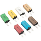 NuIth Manual Reset 5-30A Mini Fuse Circuit Breakers, E73 Low Profile ATM Circuit Breaker Blade Fuse DC 28V Resettable Standard Blade Fuses for Car Truck RV Marine (7PCS 5A-30A)