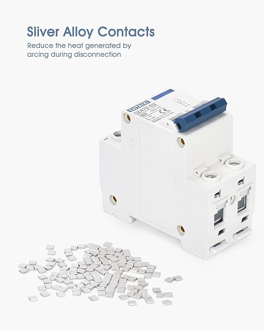 DC Miniature Circuit Breaker, 2 Pole 500V 32 Amp Isolator for Solar PV System, Thermal Magnetic Trip, DIN Rail Mount, Chtaixi DC Disconnect Switch C32