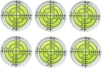 6Pcs Circular Bubble Spirit Levels 32x7mm Degree Mark Round Level Bubble Leveling Tool Measuring Layout Tools