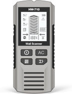 Stud Finder Wall Scanner 5-in-1 Upgraded Chip FOGZUVR: Wall Detector Detect Wood/Metal/AC Wire/Pipe, Wire finder LCD Display & Audio Alarm for Edge/Center Precision, Sky Silver(Without 9V Batteries)