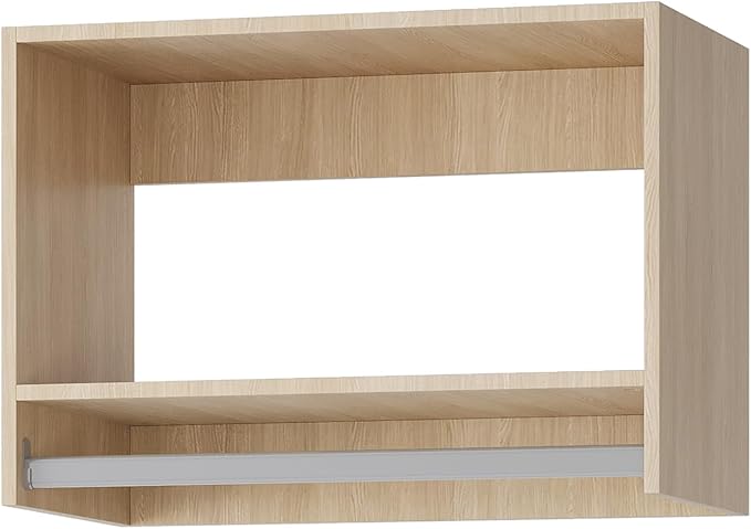 ROOMTEC 28.5" Tall Hanging Closet Unit, Modular Closet System with Hanging Rod, Wardrobe Organizer for Bedroom or Walk-in Closet, Wall Mounted, Customizable Clothes Storage Unit, Wood