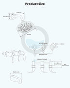 gotonovo 3 Handle Tub Shower Faucet Set, Bathtub Shower Fixture,Bathroom Tub and Shower Faucet Combo Shower System Complete Tub and Shower Trim Kit with 6 Settings Showerhead Polished Chrome