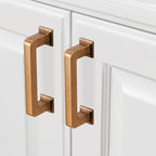 COTYKILEY 10 Pack 3Inch(76mm) Antique Brass Kitchen Cabinet Handles and Pulls - Vintage Drawer Handles in Aged Gold Bronze Finish