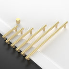 Amerdeco 10 Pack Gold Knurled Cabinet Pulls 3 Inch Center to Center Kitchen Cabinet Handles for Drawer Dresser, Cupboard and Wardrobe ZH0031