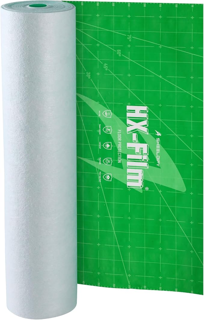 39"x200' Heavy-Duty Floor Protection | Construction Grade Carpet Protector | Drop Cloth Plastic Film for Hardwood Floors | Waterproof Painters Covering with No Residue(Mint Green)