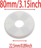 2 Pack Wall Split Flange ABS Round Escutcheon Plate for 0.86"/ 22mm Diameter Pipe Faucet Decoration Accessories (White)