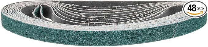 1/2 x 18 Inch Sanding Belt, 48 Pcs 80 Grit Zirconia Knife Sharpener Belts Work Sharpening for Belt Sander Knife Carving Tool Metal Working
