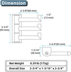 Angle Simple Swivel Towel Hook 3 Arms, SUS 304 Stainless Steel Foldable Robe Towel Hook for Bathroom, Wall Coat Holder, Brushed Nickel
