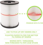 17816 Filter for Craftsman Shop Vac Air Filter, Replacement for Craftsman Wet Dry Vac Filter for Craftsman 9-17816 Vacuum Filter 5 6 8 12 16 Gallon and Larger Vacuum Cleaner 2 Pack