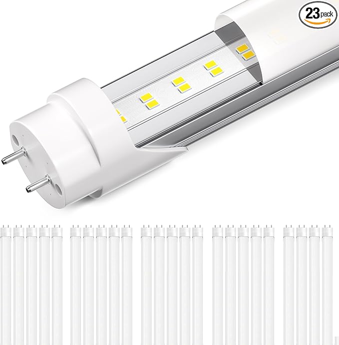 24-Pack T8 LED Bulbs 4 Foot, 28W 4200LM, 5000K Daylight Super Bright, Ballast Bypass G13 Base Type B Dual-End Powered, f32t8 f40t12 led Replacement 4ft