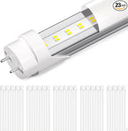 24-Pack T8 LED Bulbs 4 Foot, 28W 4200LM, 5000K Daylight Super Bright, Ballast Bypass G13 Base Type B Dual-End Powered, f32t8 f40t12 led Replacement 4ft