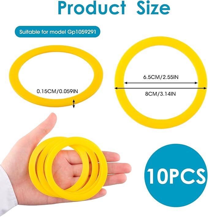 10 Pcs Flush Valve Seal for Kohler Toilets GP1059291 2475620 Upgraded Silicone Seal Kit Compatible with Kohler Canister Flush Valve Seal, Chemical Resistant Parts for Toilets Tank Canister Gasket Kit