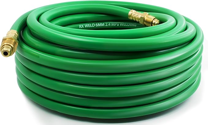 RX WELD Inert Gas Welding Hose 50FT - Argon Flow Hose, (50FT, Green)