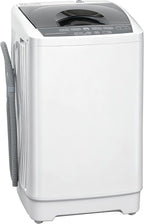 HOMCOM Portable Washing Machine, 1.3 Cu. Ft. Compact Washer with 8 Programs, 6 Water Levels, LED Display and Child Lock, 9.9 lb Full Automatic Washing Machine for Apartments, Dorms and RVs, White