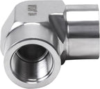 90 Degree Street Elbow - 3/8" NPT Female to 3/8" NPT Female Stainless Steel 304 Heavy Duty Forged Barstock Street Elbow Adapter Pipe Fitting (pack of 2)