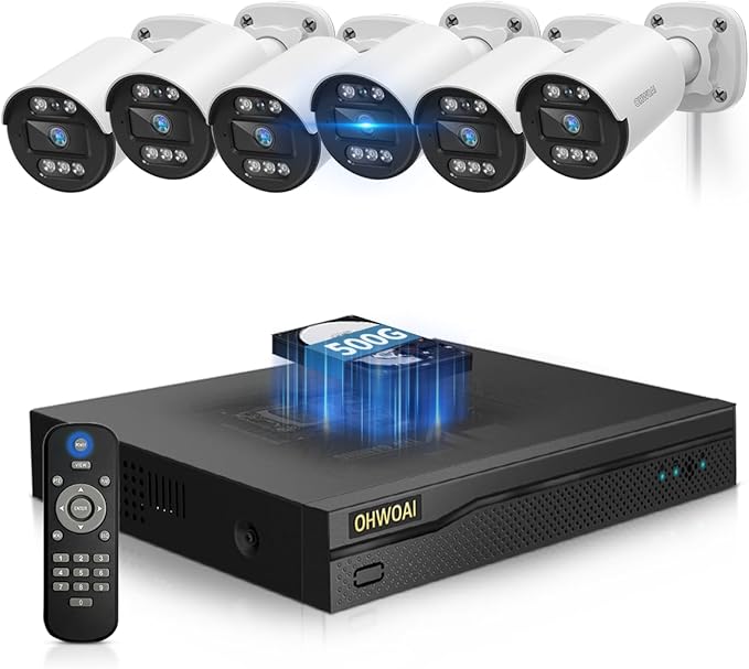 《Ultra 5MP Definition & 122° Wide Angle》Outdoor Wired Security Camera System,CCTV Cameras Outside, Home Video Surveillance Systems