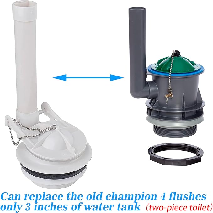 3-Inch Toilet Flush Valve Replacement 2-piece Toilet Tank Parts with Gasket and Bolts Fit for American Standard 738921-100.0070A Easy to Install High Performance Water-Saving