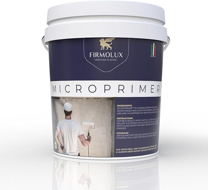 MicroPrimer™ is a water based penetrating quartz primer made in Italy exclusivly for Italian lime plasters. Helps to create a bond between your plaster and wall.