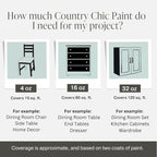 Country Chic All-in-One Chalk Paint for Furniture, Cabinets, Home Decor, Eco-Friendly, Matte Finish, Built-In Primer & Top Coat for Wood, Metal - Dark Roast (Dark Brown) - 4 oz (118 ml)