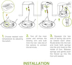 ASD Flat Trim Retrofit LED Recessed Lighting 6 Inch | Ultra Thin Black 12W 971LM Wet Rated Dimmable Downlights | 2700K-5000K Adjustable LED Recessed Light Fixtures | Disk Can Lights, ETL 24 Pack
