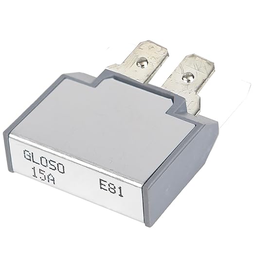 GLOSO Circuit Breaker E81 Long ATC Terminal (w/dimple), T1 Auto Reset (15A)