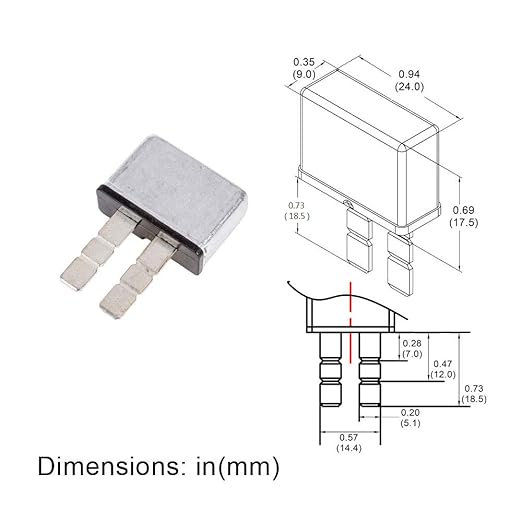 GLOSO E311 UCB Automotive Circuit Breaker, Type 1, Snap Off 3 Sections ATC Balde Terminal (5A, 3 Pack)