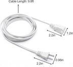 5Pack Extension Cord 10 FT, 2 Prong Power Cable for Indoor and Outdoor,US Male/Female Long Extension Cord for NEMA 1-15P to NEMA 1-15R