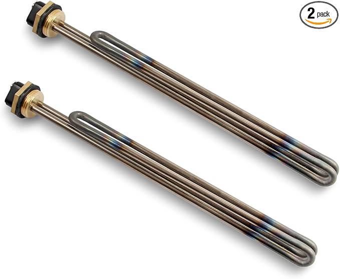 2 Pcs Titanium HE 90240 Water Heater Element Screw-In 9KW 240V Replacement for EcoSmart ECO 18 27 36 Tankless Water Heater Element Parts Replaces HE 80240 R004709024S SGB-2903 HA-P004 HA-P005