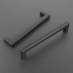 10 Pack Matte Black Cabinet Pulls 6.3 Inch Stainless Steel Square Handles for Kitchen Cabinet Black Cupboard Handles Modern Drawer Pulls Dresser Knobs
