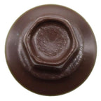#14 Metal ROOFING SCREWS: (250) Screws x 1-1/2" BROWN Hex Washer Head Sheet Metal Roof Screw. Self starting/tapping EPDM washer. Colored head for corrugated roofing