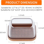 Ezprotekt 16 Pcs Rectangle Clear Silicone Chair Leg Floor Protectors with Felt, Rectangle Chair Leg Caps, Furniture Leg Covers Cups for Chair Table Desk Anti- Scratches (Fit L :1.3-1.7", W: 0.6-0.9")