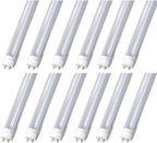 4FT LED Tube Light, T8 T10 T12 LED Bulb, 32W(60W Equivalent) 4160LM, 5000K Daylight, Clear Cover, Medium Bi-Pin G13 Base,4 Foot Fluorescent Tube Replacement (12 Pack)