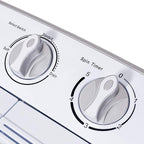 Clothes Washing Machines,SAFEPLUS Compact Mini Twin Tub Versatile Washer Machine with 8 lbs Washing &5 lbs Spin Dryer Load Capacity Gravity Drain Pump and Drain Hose for Apartment