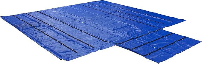 Mytee Products 20' x 27' Flatbed Truck 18 Oz Lumber Tarp with 6 FT Drop - Blue Heavy Duty Vinyl Waterproof Tarp for Trailers to Protect Cargo from Wind, Rain, Snow and Sun