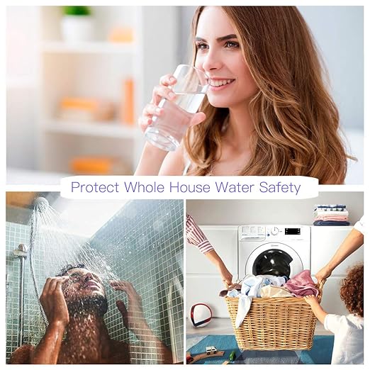 HQUA-OWS-12 120V 40W 3/4" MNPT Inlet/Outlet Whole House Ultraviolet Water Purifier Filter, + 1 Extra UV Bulb