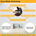 20" Oil Rubbed Bronze Motion Sensor Outdoor Light, Large Dusk to Dawn Outdoor Lighting Fixture, Farmhouse Wall Mounted Porch Lamp, Waterproof Brown Sconce for Outside Patio, 3 Modes/2-Light/1-Pack