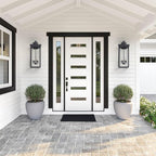 tewei 26IN Large Size Outdoor Wall Lantern Exterior Waterproof Wall Sconce, Matte Black Outdoor Lights for House Modern Porch Light with Clear Glass Shade, E12 Base Wall Light for Garage(1 Pack)