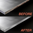 GSCIT Club Silver Edge Banding, 1 1/2 Inch x 100ft Aluminum Brushed Edge Banding PVC Edge Trim for Cabinet Repair Furniture