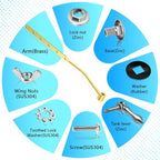 Boltigen Toilet Lever Replacement Kit - Front Mount Tank Flusher With Flapper Chain, Zinc Alloy Handle Compatible With American Standard