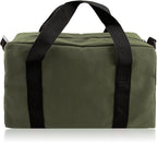 Small Tool Bag,Close Top Wide Mouth Tool Organizer Bag,Large Capacity Tool Bags for Men,Canvas Tool Storage Bag for Storage Handbag for Screwdrivers,Wrench,Pliers Hand Tools (Army Green, 20 Inch)